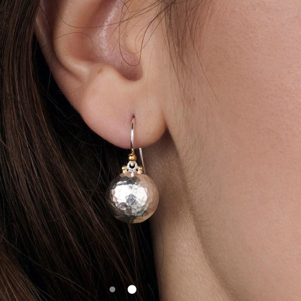 GURHAN Spell Sterling Silver with 24k Gold Single Drop Earrings